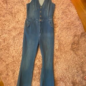 Pilcro (Anthropology) Stylish Blue Denim Jumpsuit